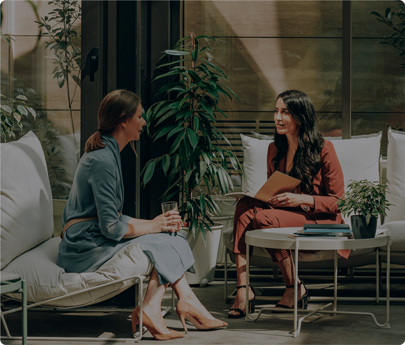 Advisors discussing private asset strategies