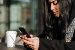 woman on phone